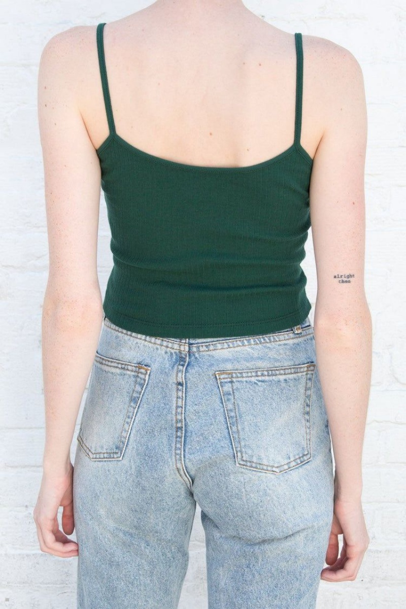 Debardeur Brandy Melville Lorene Cropped Vert Foncé | GJN-12190987